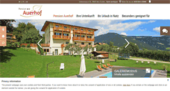 Desktop Screenshot of pension-auerhof-suedtirol.com